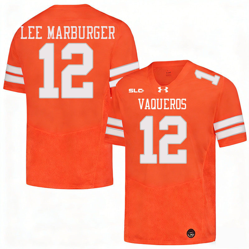 UT Rio Grande Valley Vaqueros #12 Eddie Lee Marburger College Football Jerseys,Uniforms-Orange